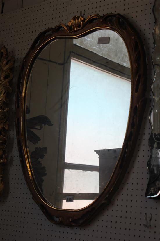 Italian gilt frame heart shape wall mirror